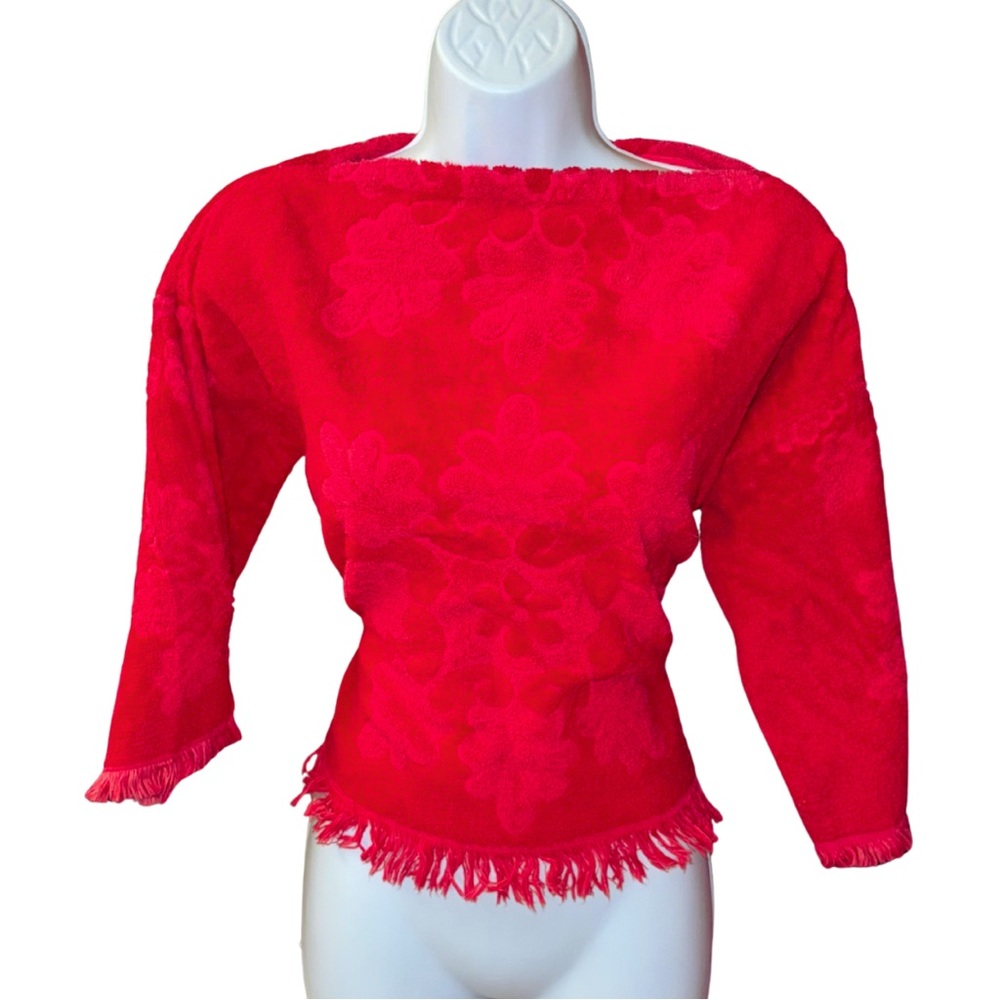 Groovy 1970s Handmade Terry Cloth Top